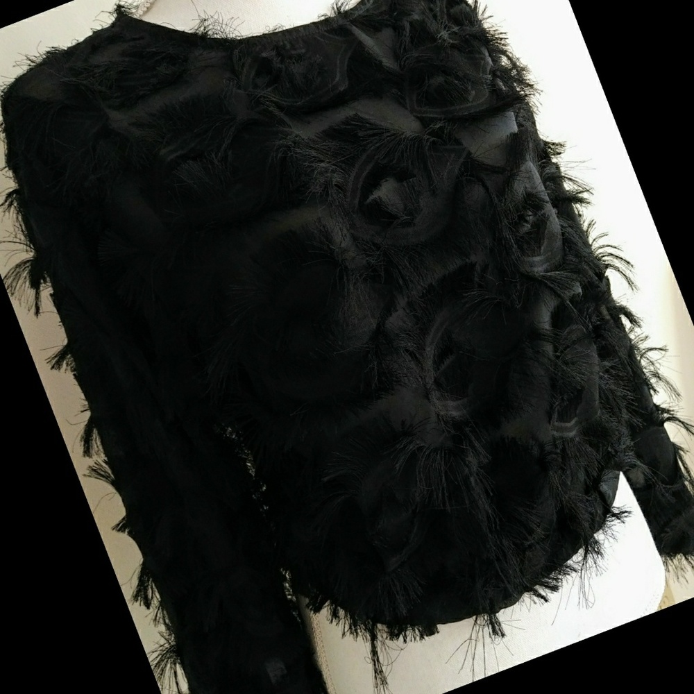 LAST ONE! Fabulous Eyelash Fringe Top - Picture 5 of 7